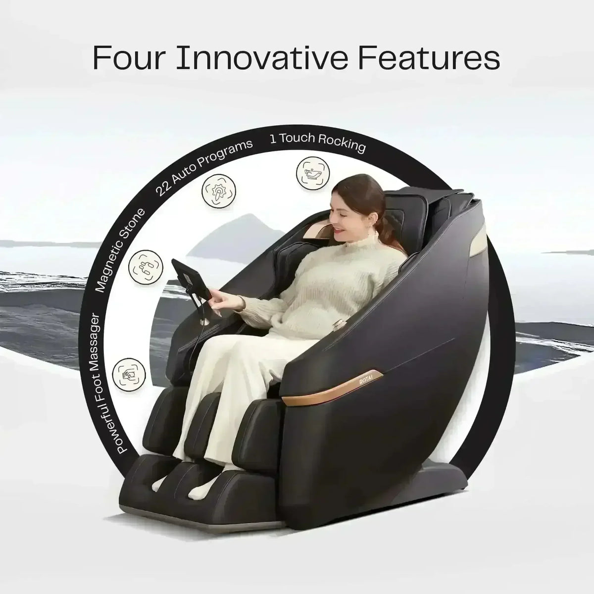Ekanite 2 in 1 Massage Chair and Sofa - Black (Pre-Owned) - Rotai Health - Best Massage Chair in Dubai UAE - Shop massage chairs in UAE, Saudi Arabia -Therapy Massage Chairs - Back, Neck, & Leg Pain Relief