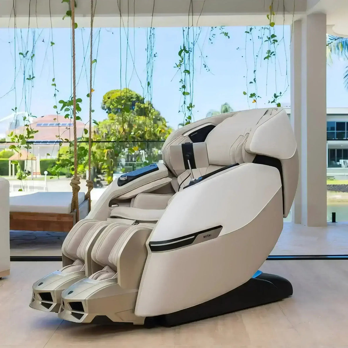 Advanced AI Robotic Massage Chair (Beige) massage chair UAE