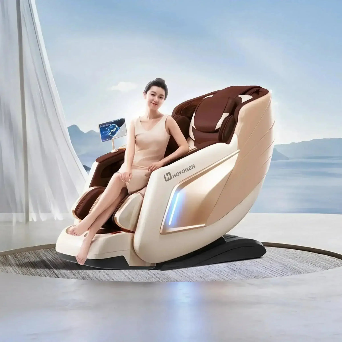 TAURUS Hoyogen Massage Chair (Champagne) massage chair UAE