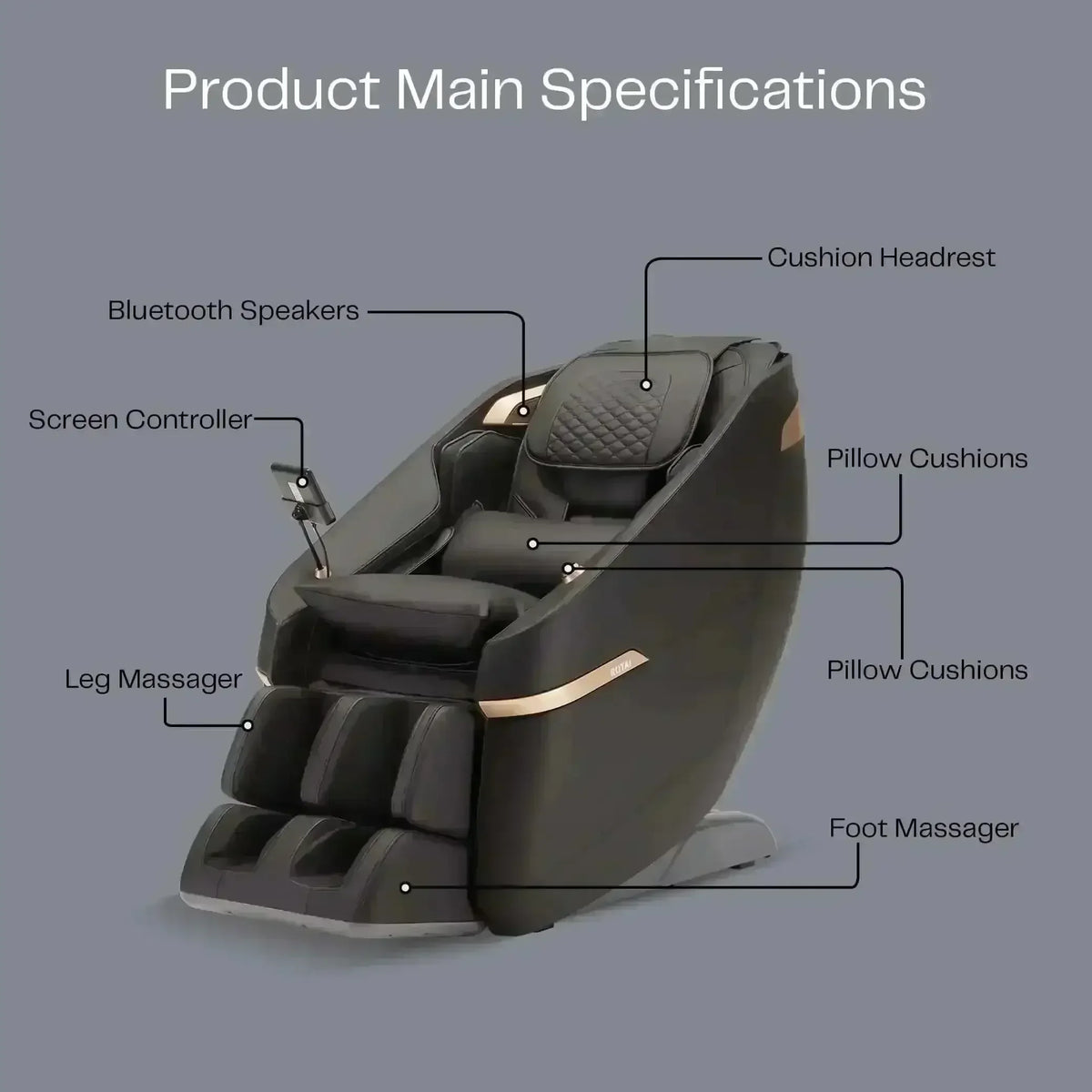 Ekanite 2 in 1 Massage Chair and Sofa - Black (Pre-Owned) - Rotai Health - Best Massage Chair in Dubai UAE - Shop massage chairs in UAE, Saudi Arabia -Therapy Massage Chairs - Back, Neck, & Leg Pain Relief