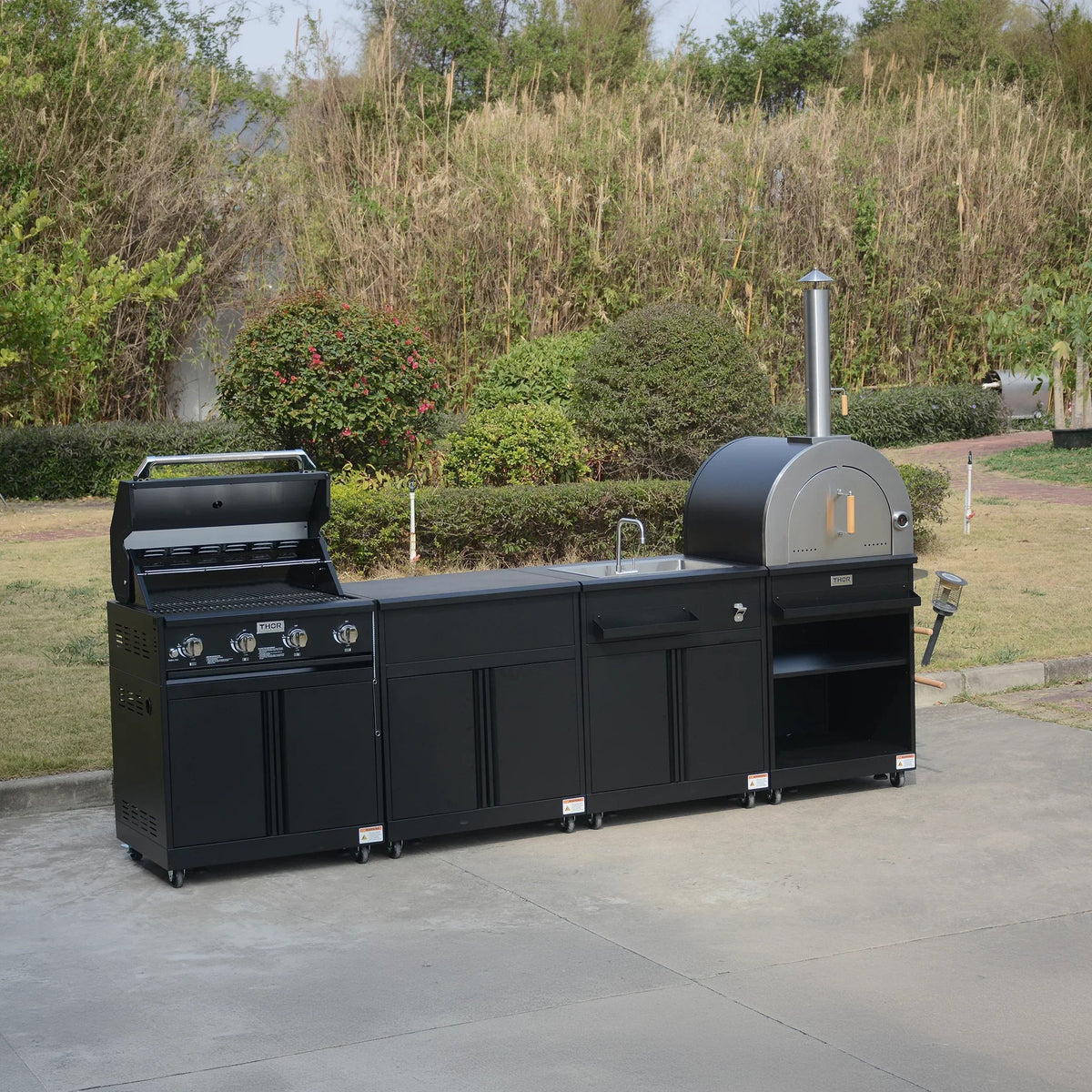 Thor Kitchen 4-Piece Modular Outdoor Kitchen Island