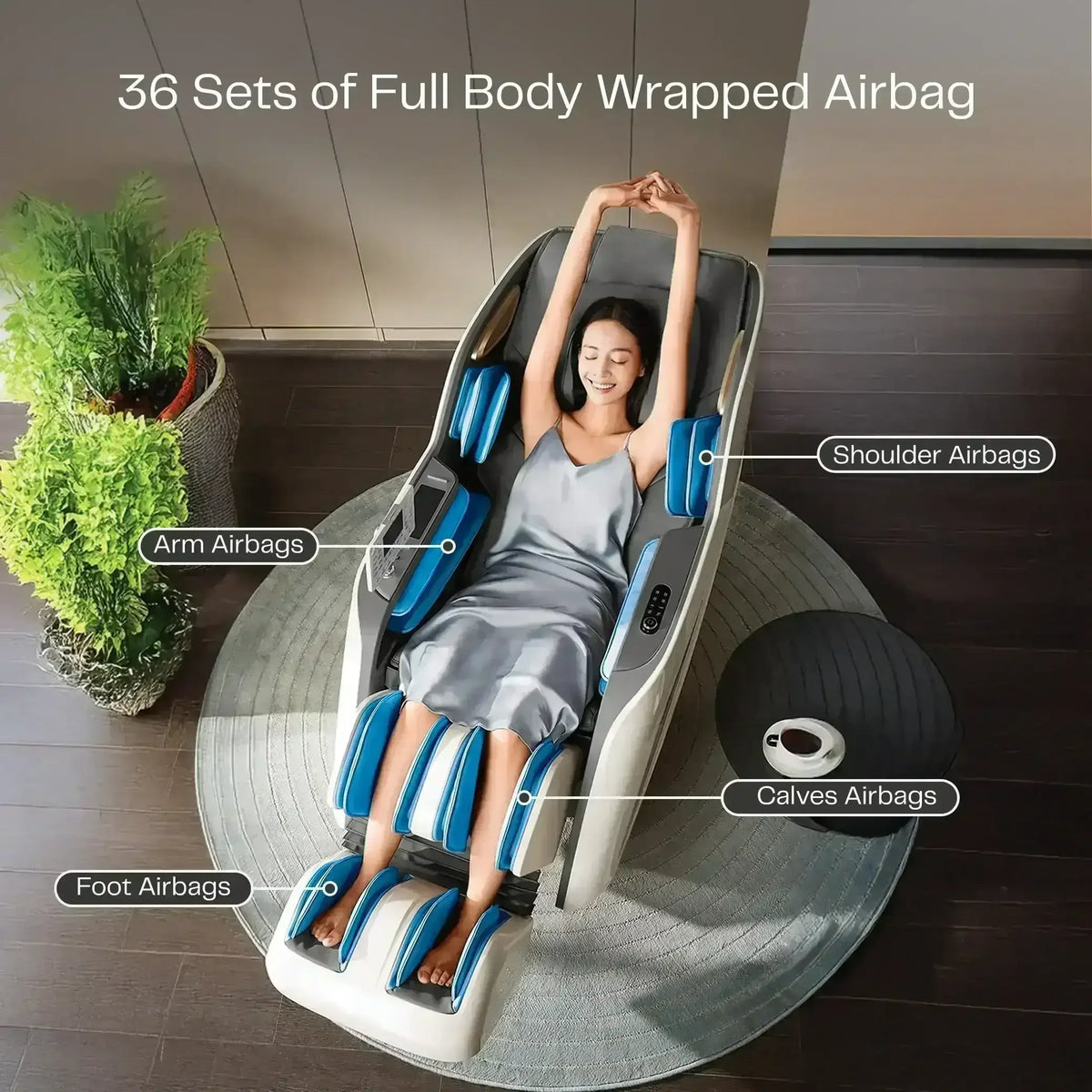 Royal Signature (Grey) - Rotai - Best Massage Chair in Dubai UAE - Shop massage chairs in UAE, Saudi Arabia -Therapy Massage Chairs - Back, Neck, & Leg Pain Relief