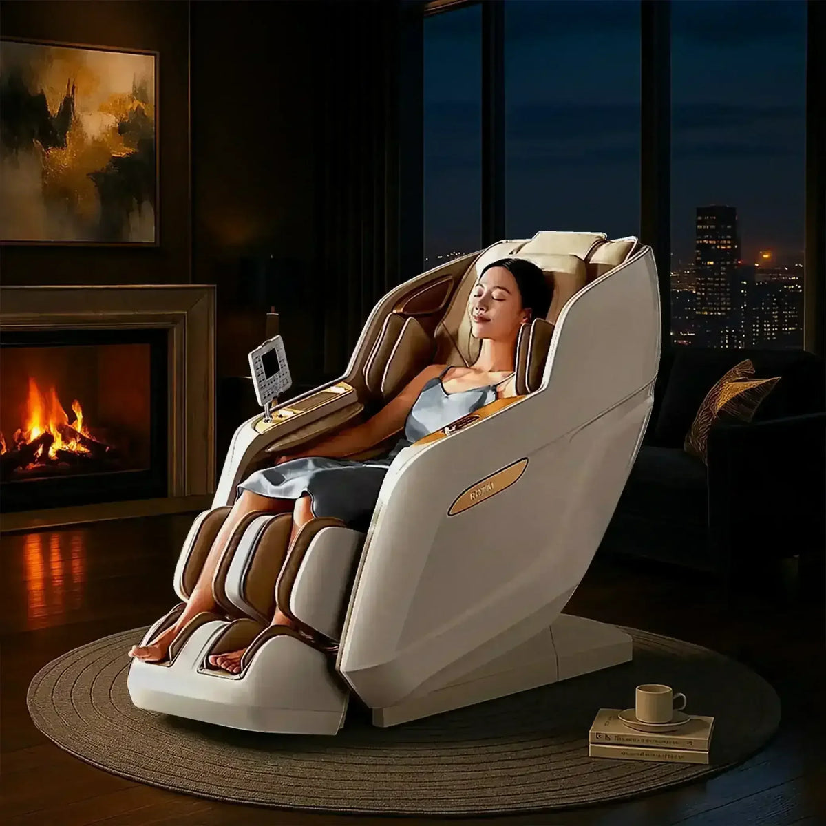 Royal Signature Massage Chair White (Display-Unit) - Rotai Health - Best Massage Chair in Dubai UAE - Shop massage chairs in UAE, Saudi Arabia -Therapy Massage Chairs - Back, Neck, & Leg Pain Relief
