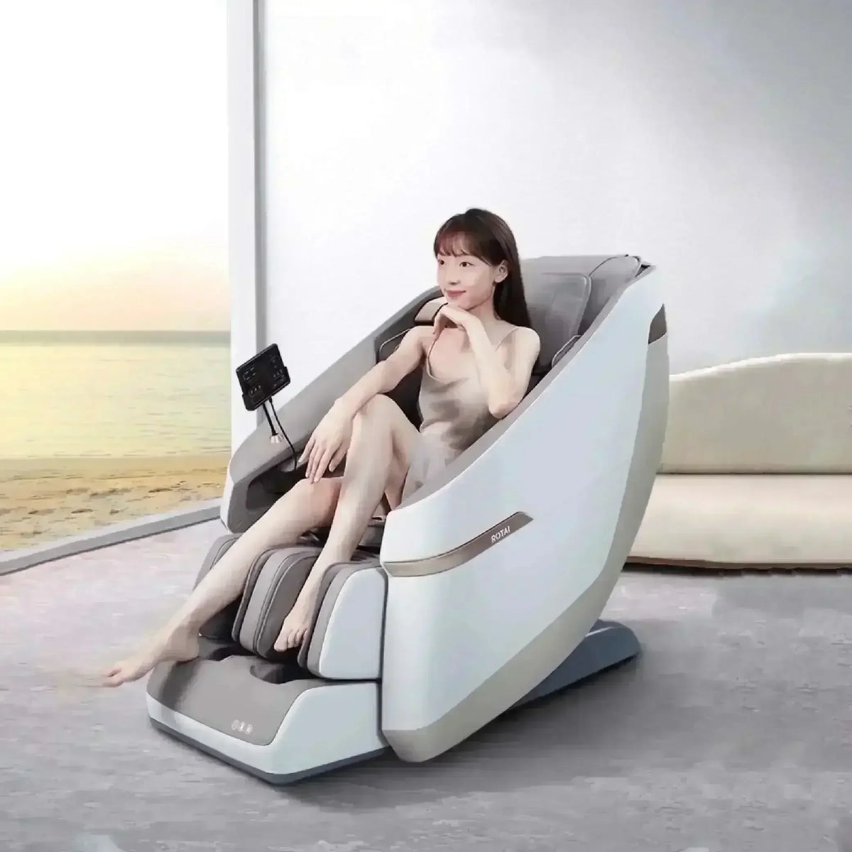 Jimny Massage Chair Grey (Pre-Owned) - Rotai Health - Best Massage Chair in Dubai UAE - Shop massage chairs in UAE, Saudi Arabia -Therapy Massage Chairs - Back, Neck, & Leg Pain Relief