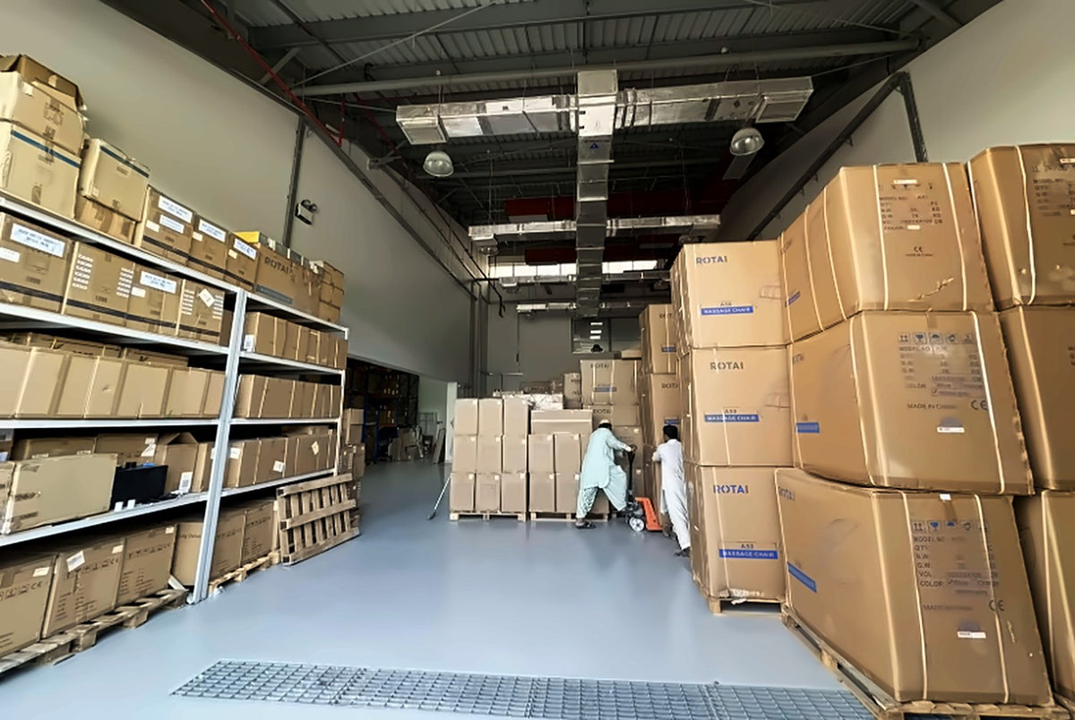 ROTAI massage chair stock and spare parts in the UAE warehouse